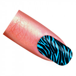 Turquoise Zebra Nail Strips
