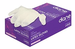 DISPOSABLE LATEX POWDERED GLOVES - LARGE